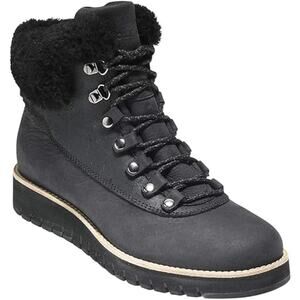 Cole Haan Zerogrand Explore Lace Up Waterproof Hiking Boots Black Women's Size 6